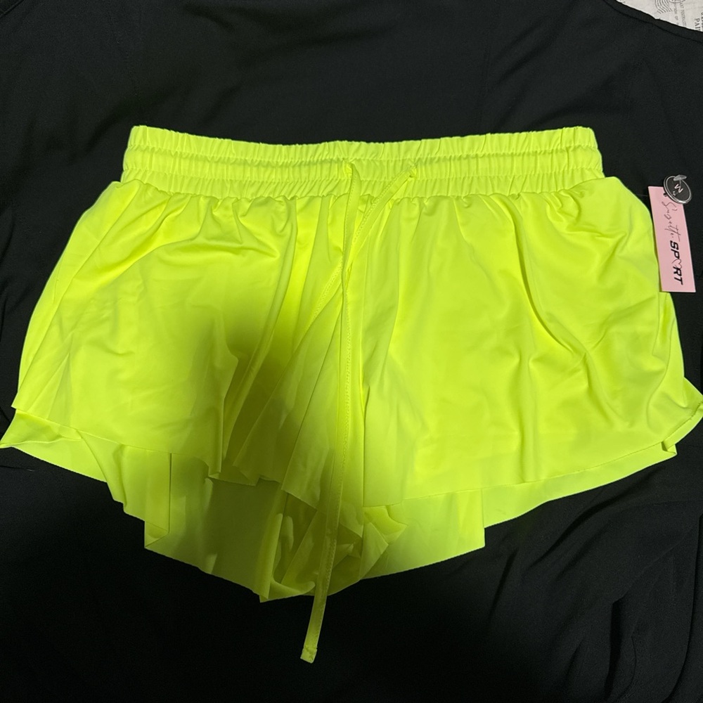 Sporto Neon Yellow Athletic Shorts